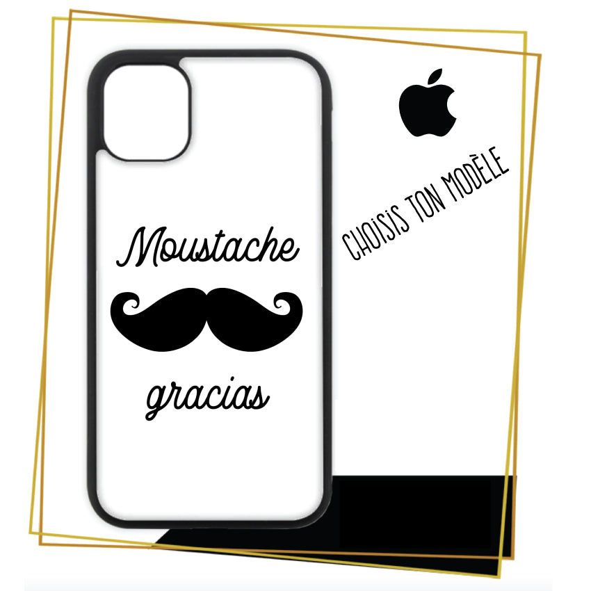 Coque / étui Pérsonnalisé pour iPhone Moustache gracias