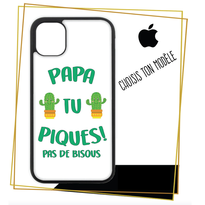 Coque / étui Pérsonnalisé pour iPhone papa tu piques