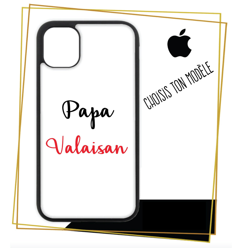 Coque / étui Pérsonnalisé pour iPhone Papa Valaisan
