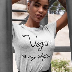 T Shirt Femme Vegan is my religion