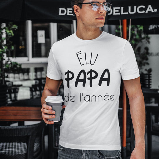 T-shirt Homme Elu Papa de l'annee