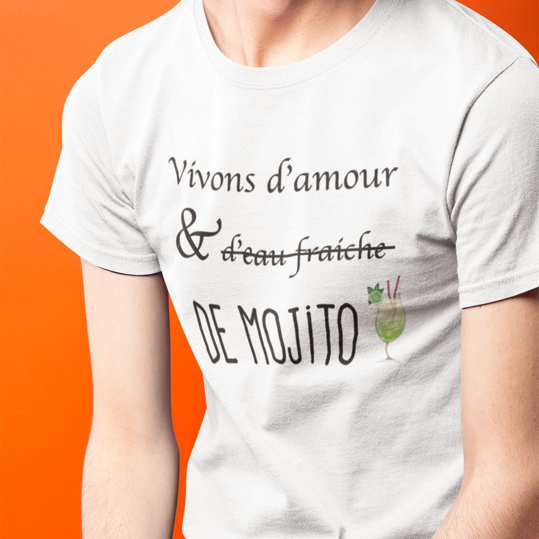 T-shirt Homme Vivons d'amour et de mojito