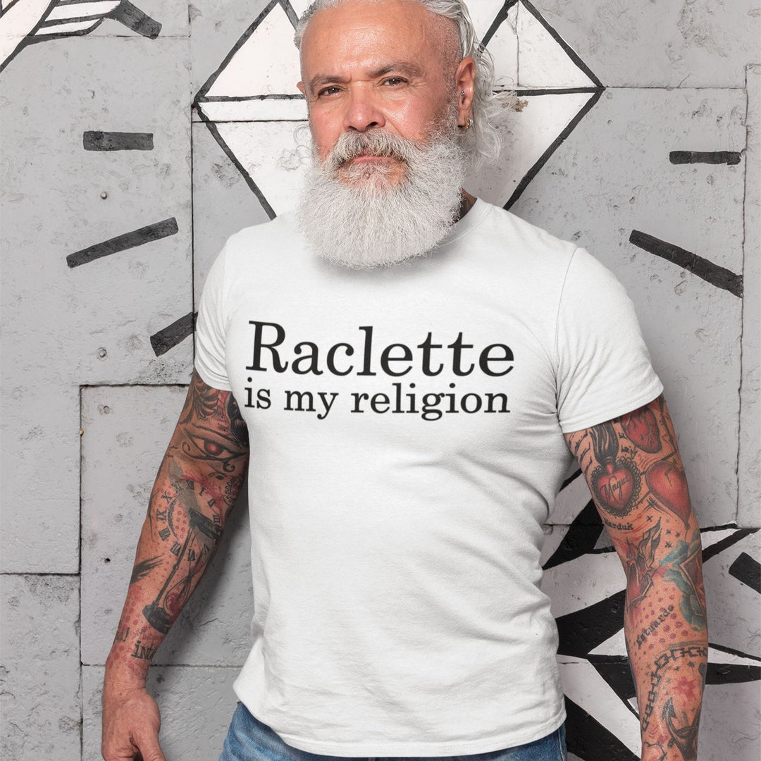 T-shirt Homme raclette is my religion (à personnaliser)