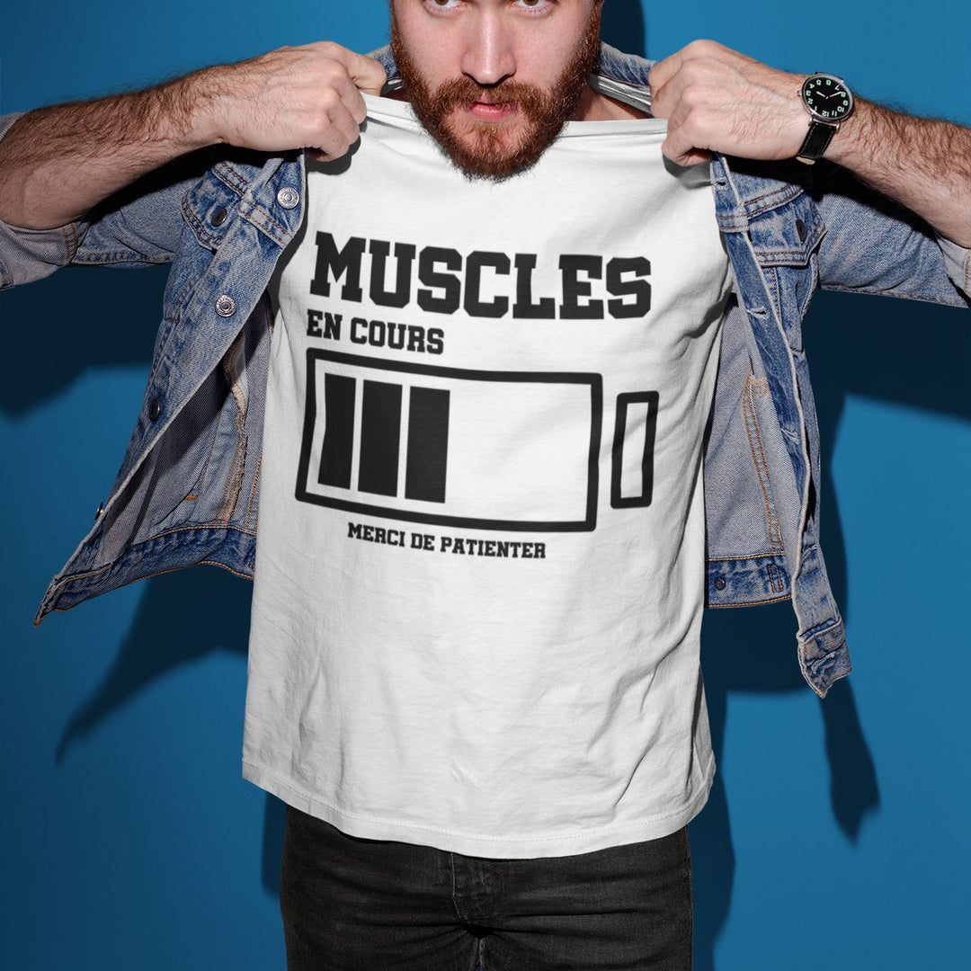 T-shirt Homme Muscles en cours