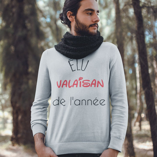 Sweat Homme Elu valaisan de l'annee gris