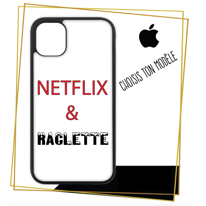 Coque / étui Pérsonnalisé pour iPhone Netflix and Raclette