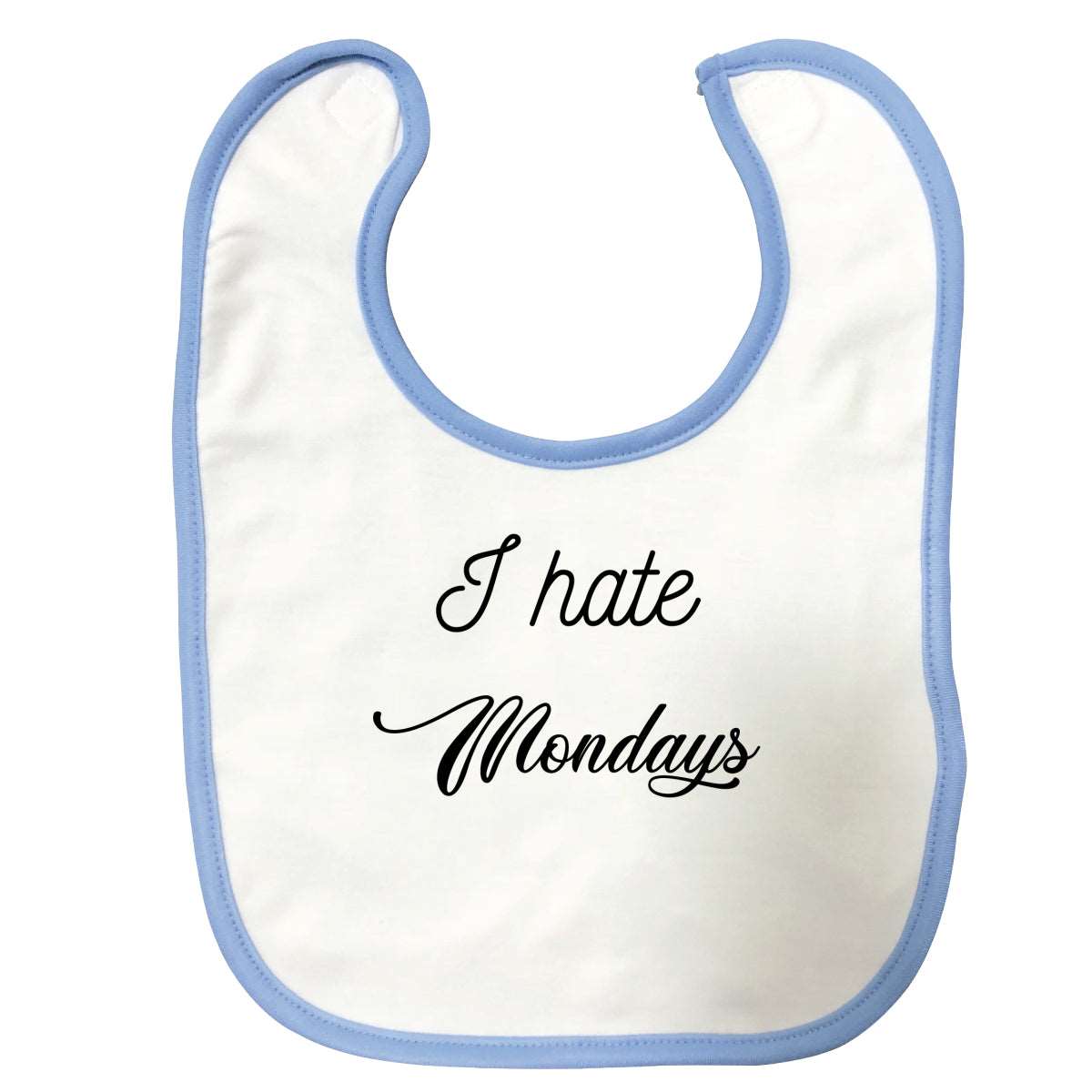 Bavoir bébé I hate Mondays Bleu