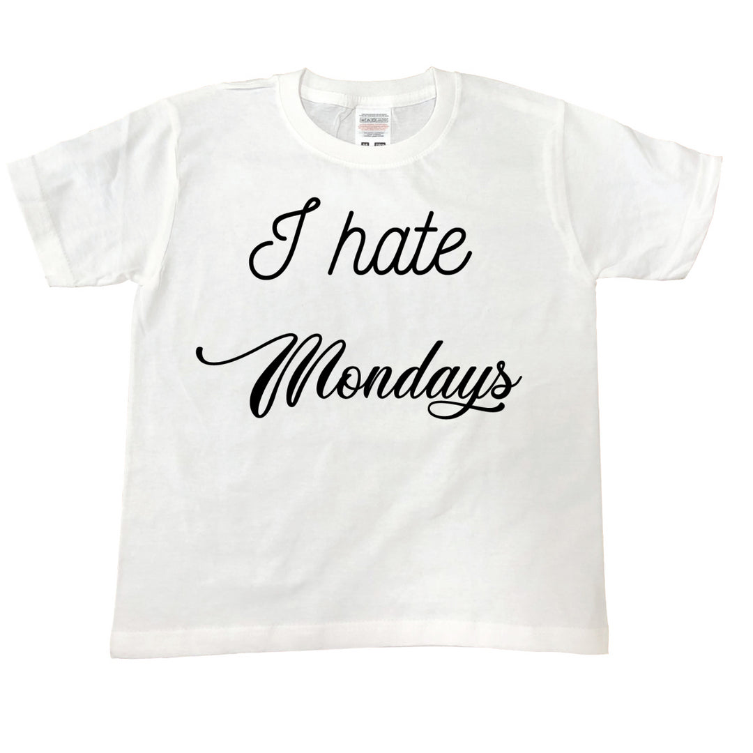 T Shirt enfant I hate Mondays blanc