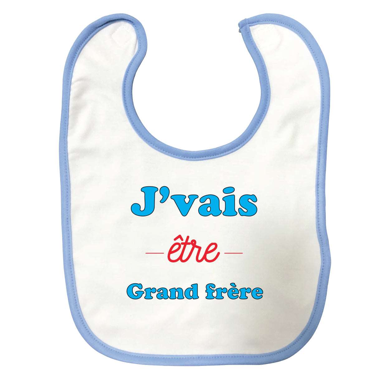Bavoir bébé J'vais etre grand frere Bleu