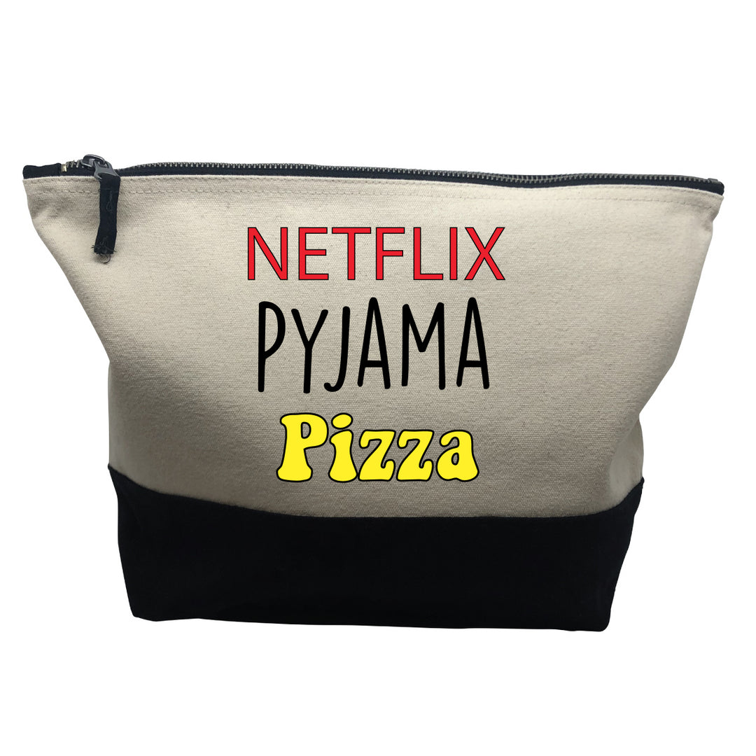 pochette noire motif Netflix Pyjama Pizza