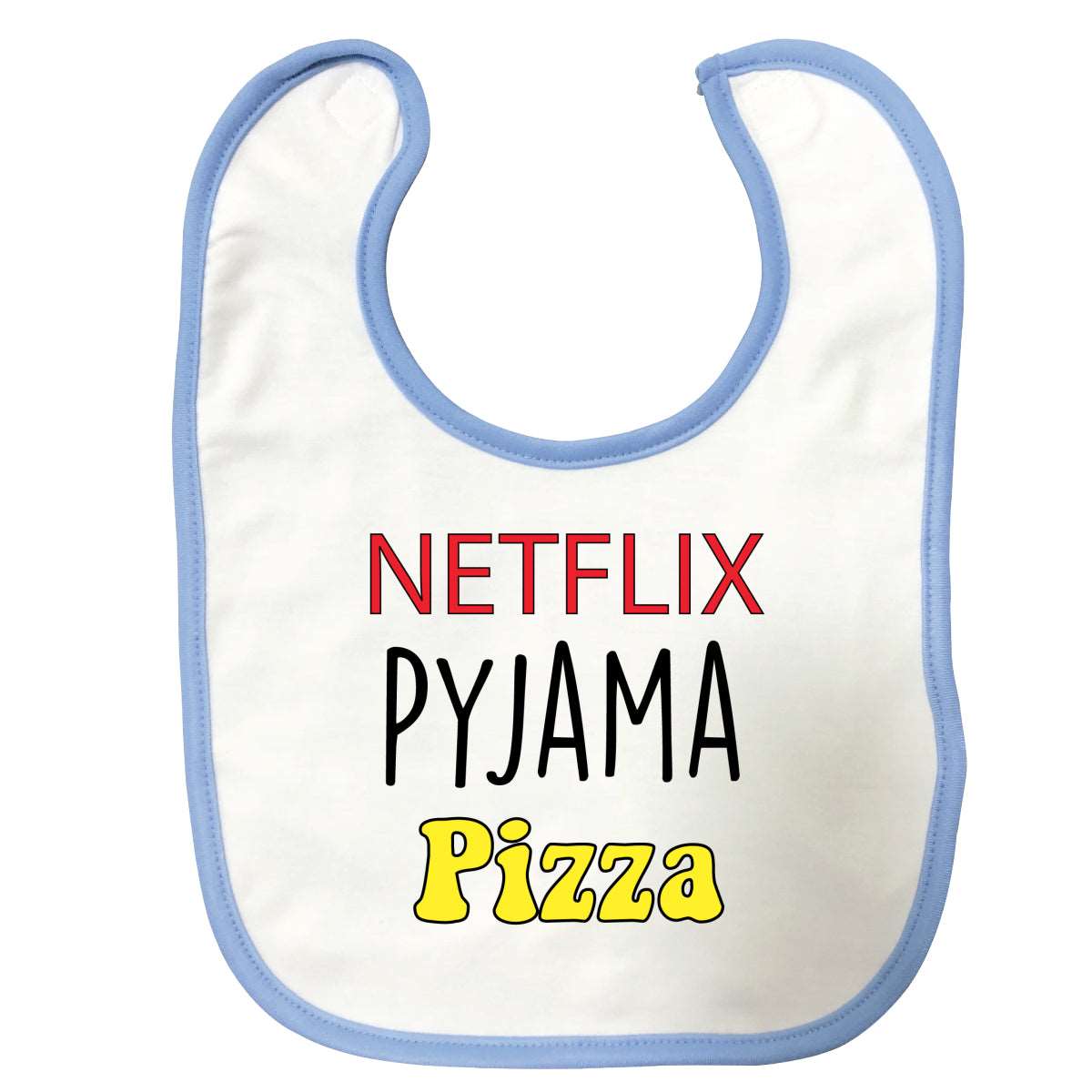 Bavoir bébé Netflix Pyjama Pizza Bleu