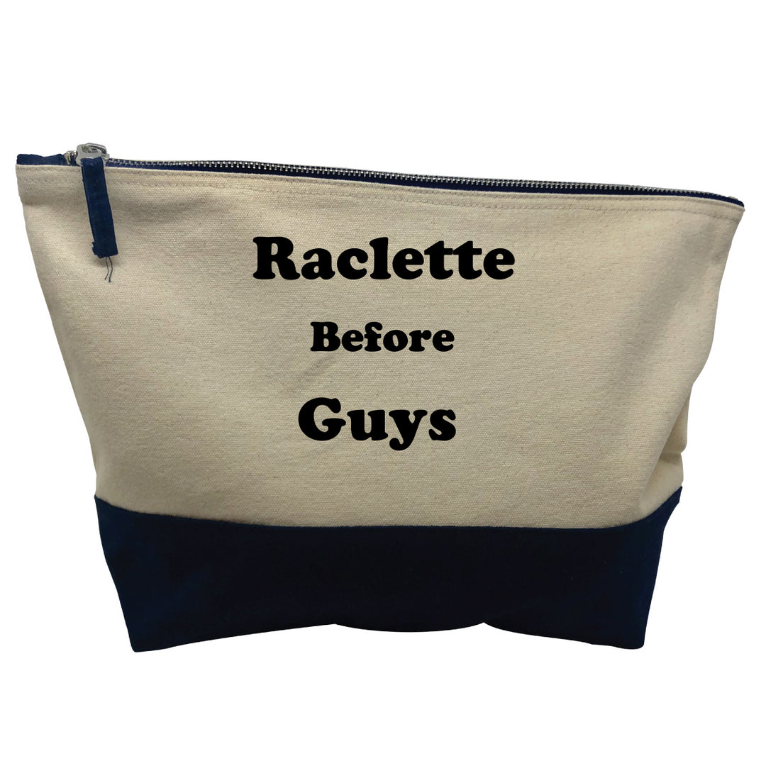 pochette bleue motif Raclette before guys
