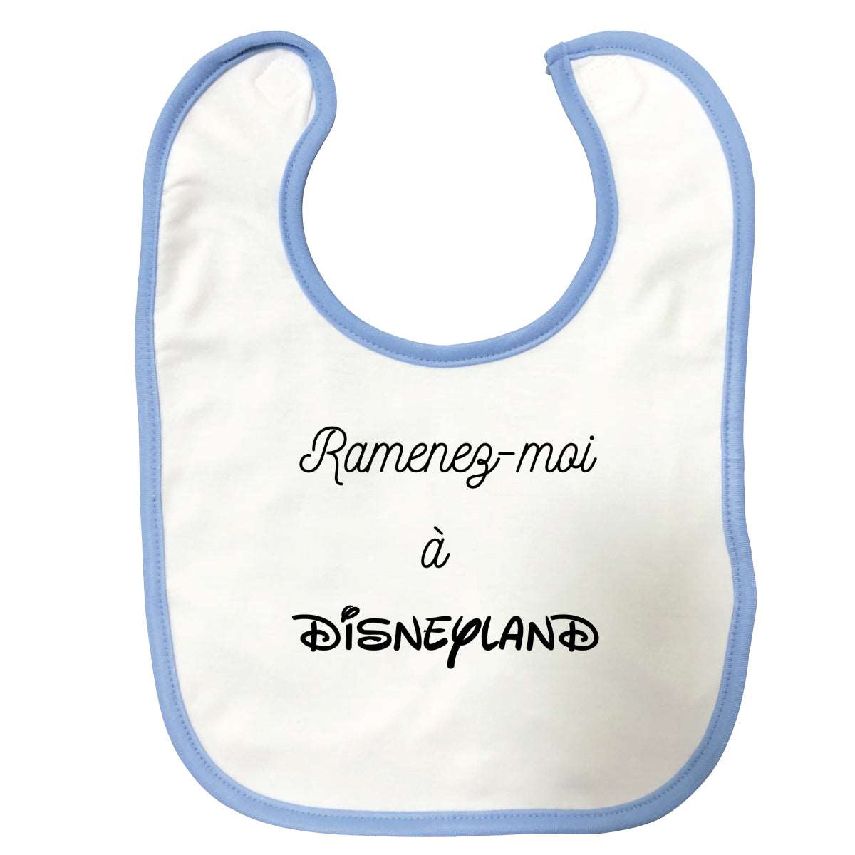 Bavoir bébé Ramenez moi a Disneyland Bleu