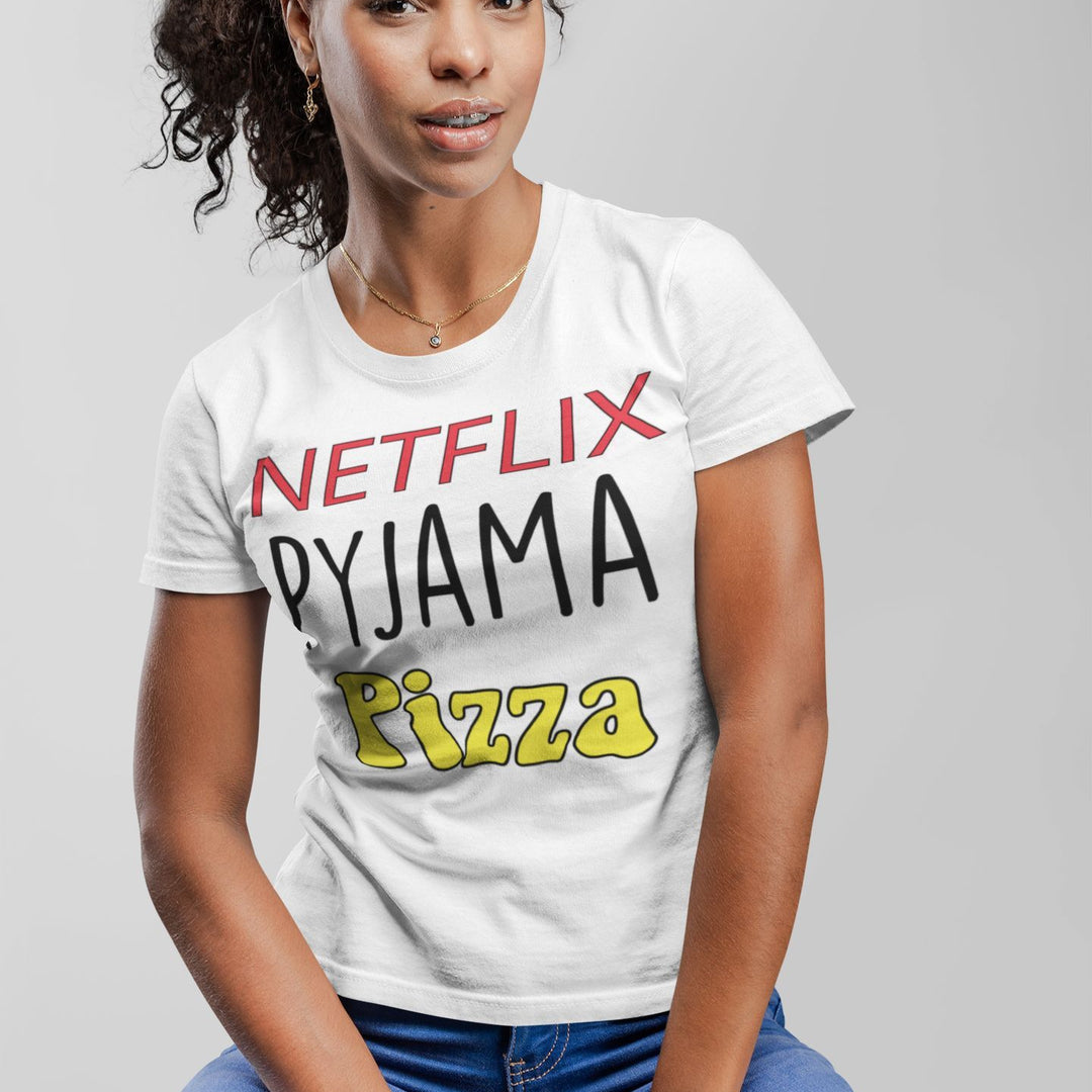 T Shirt Femme Netflix Pyjama Pizza