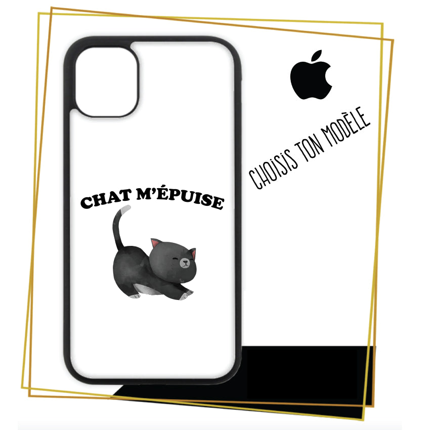 Coque iPhone Chat m'epuise