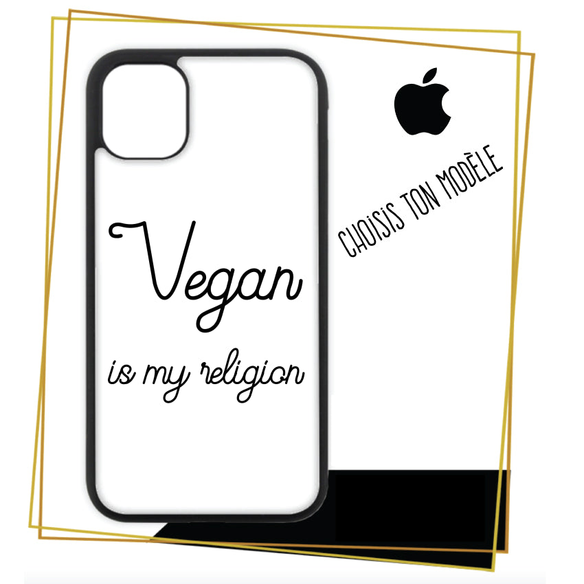 Coque iPhone Vegan is my religion
