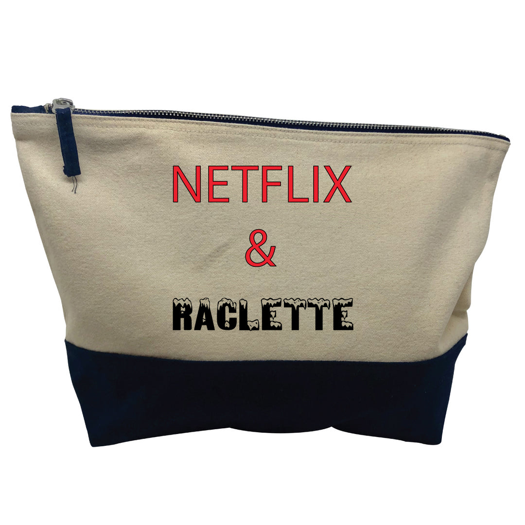 pochette bleue Netflix and Raclette