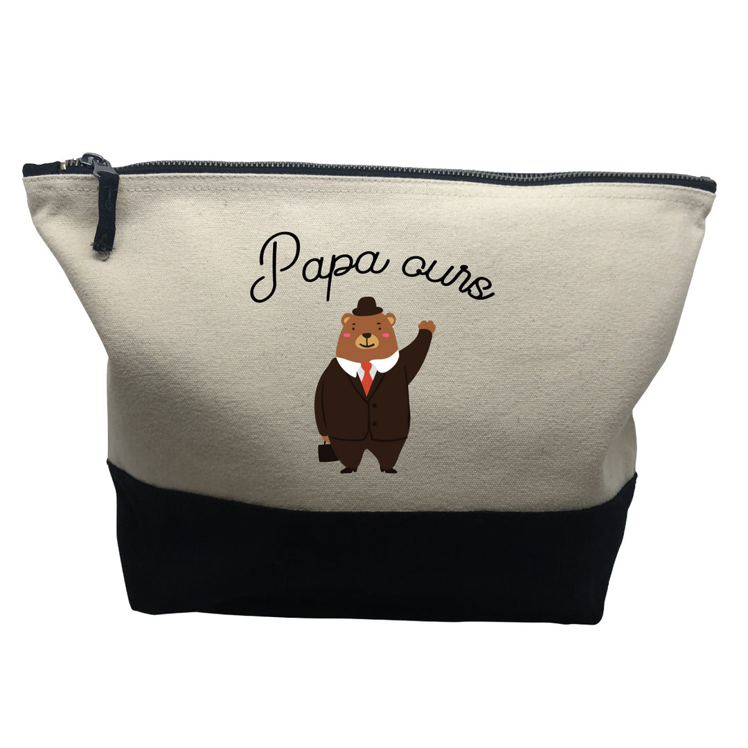 pochette noire Papa ours