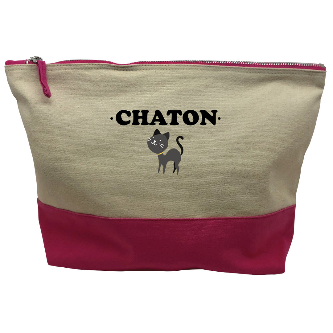 pochette rose Chaton