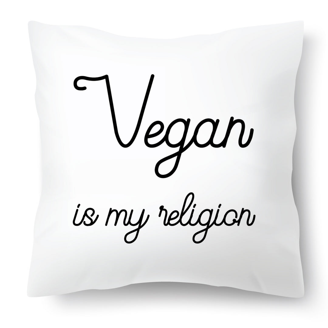 Housse de coussin Vegan is my religion