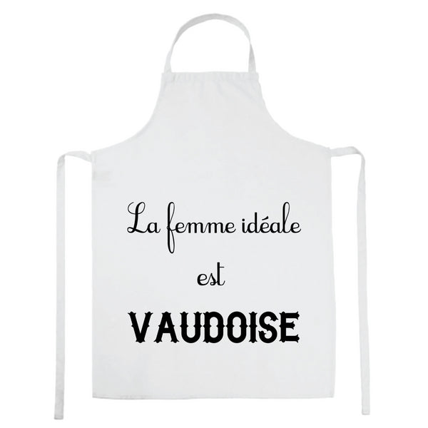 Tablier de cuisine La femme idéale est Vaudoise