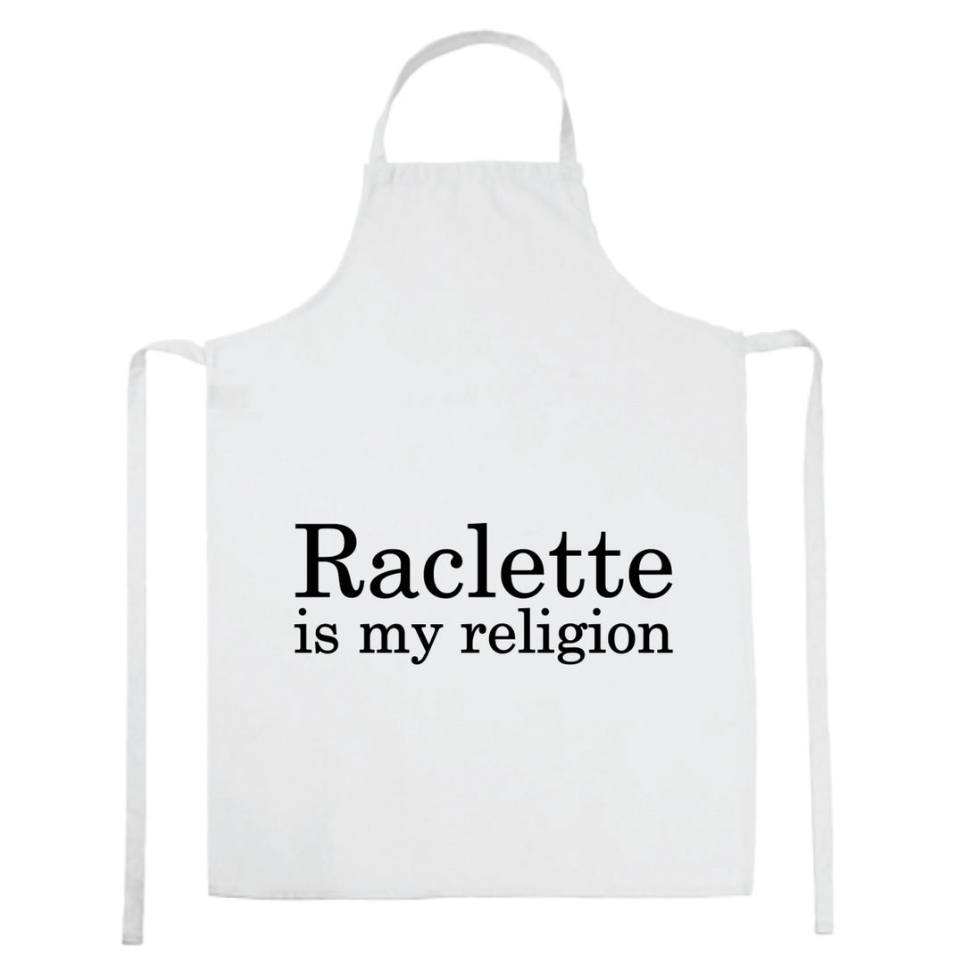 Tablier de cuisine raclette is my religion