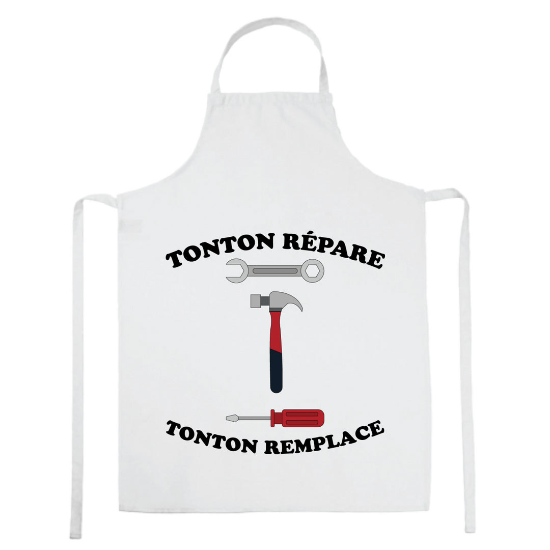 Tablier de cuisine Tonton repare tonton remplace