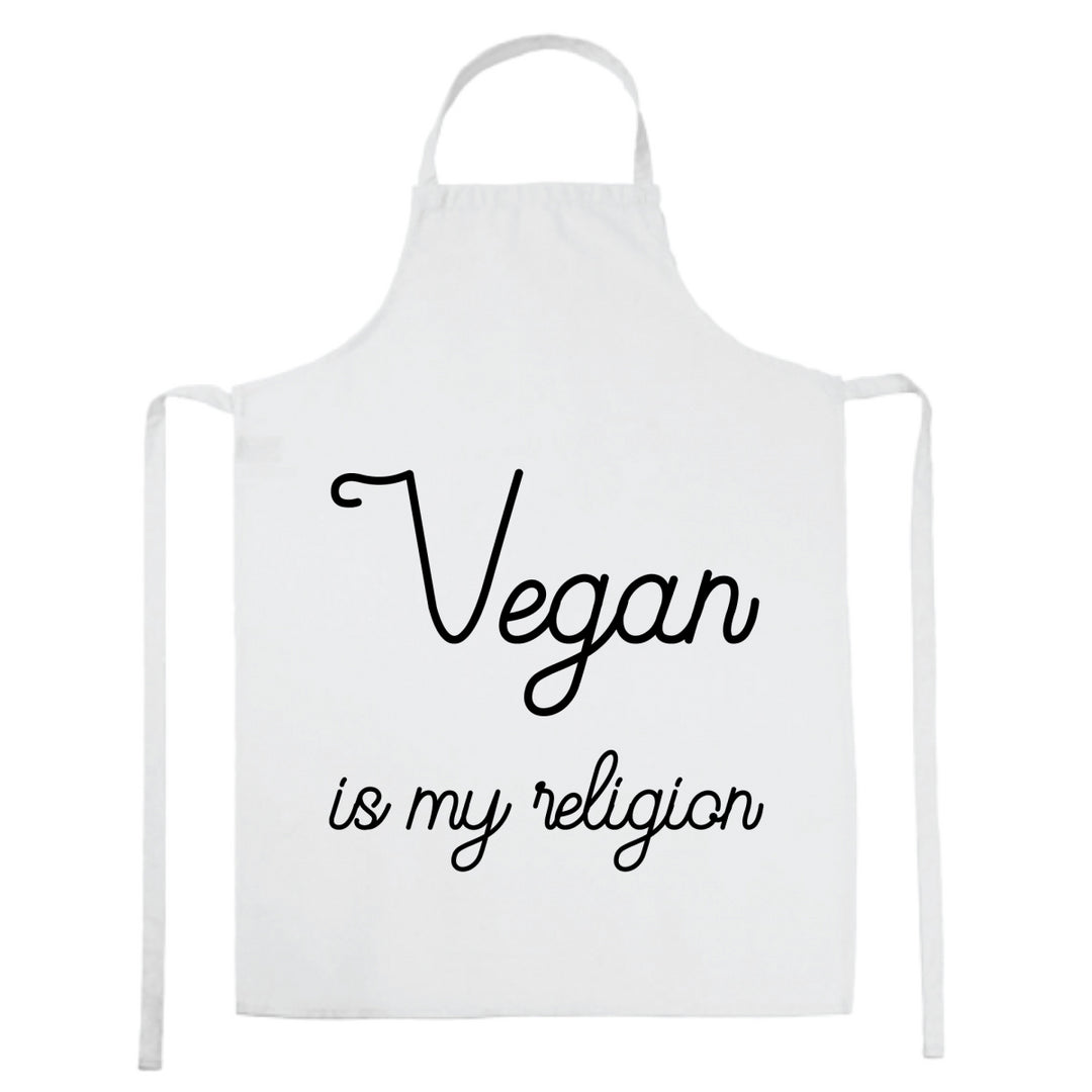 Tablier de cuisine Vegan is my religion