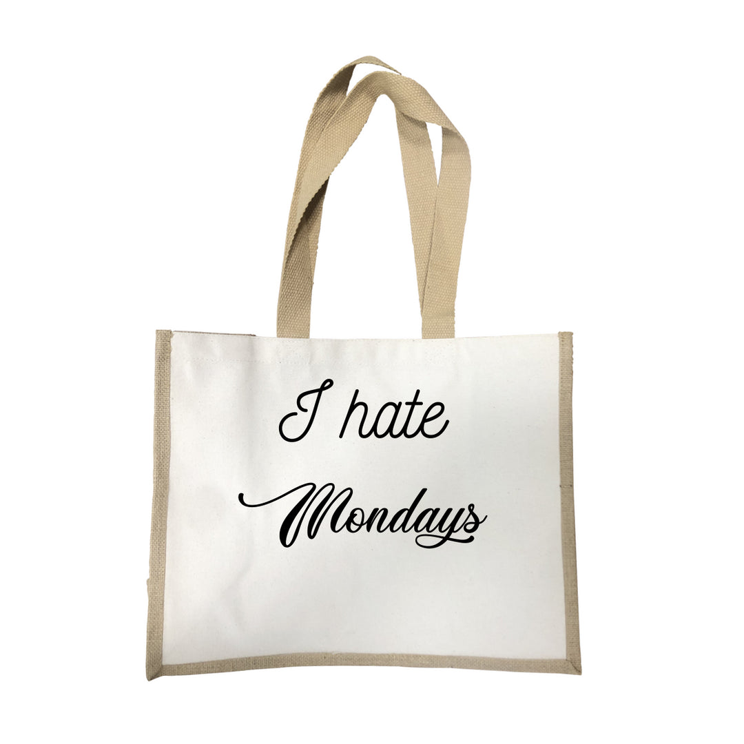 Grand sac I hate Mondays écru