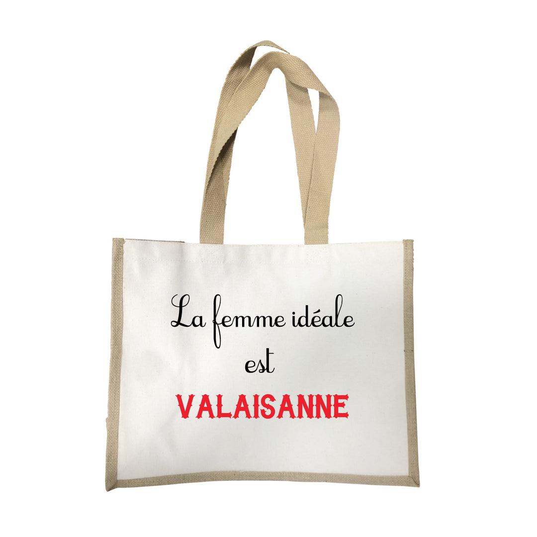 Grand sac La femme ideale Valaisanne écru