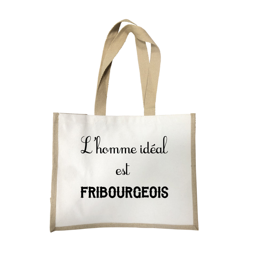 Grand sac L'homme ideal Fribourgeois écru