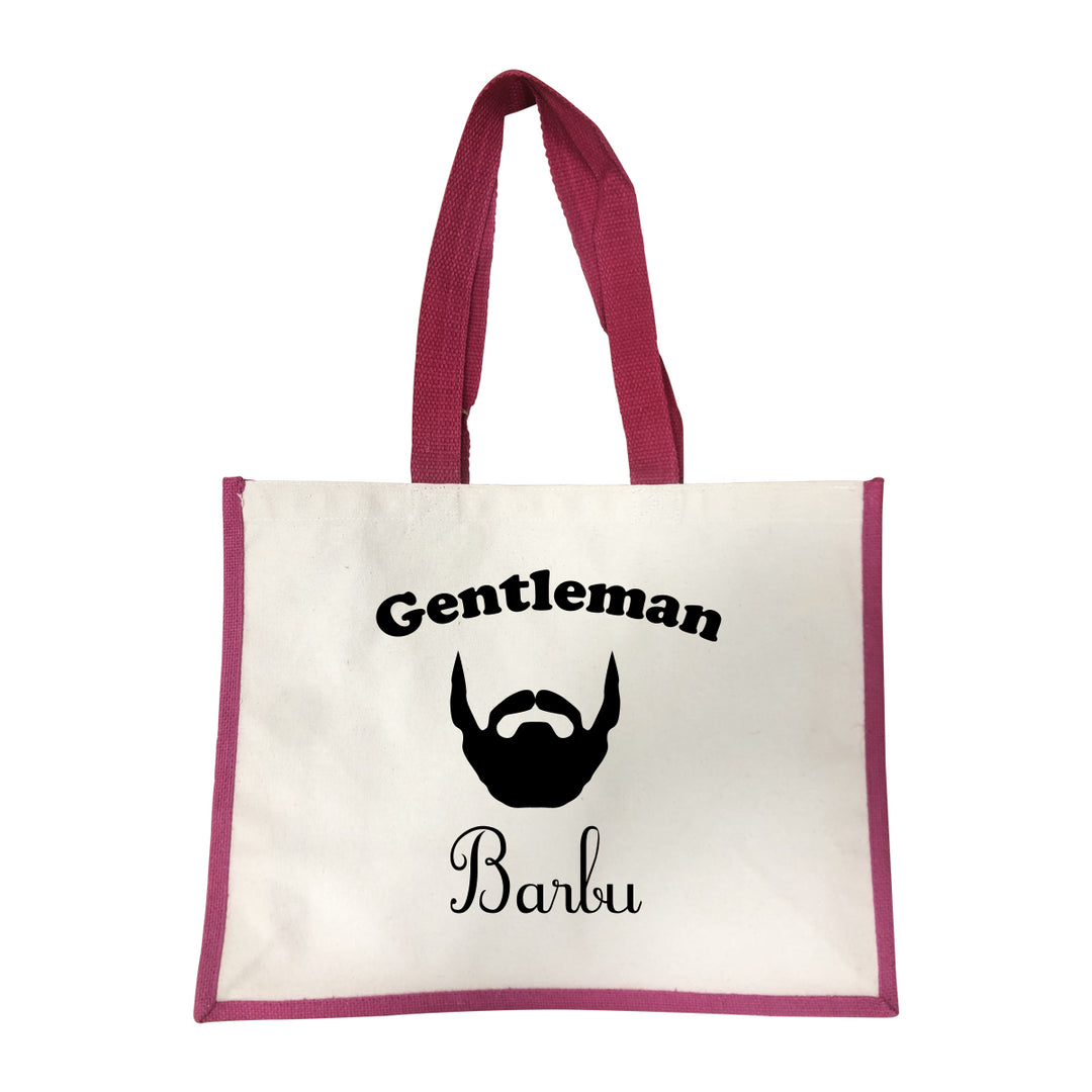 Grand sac Gentleman barbu rose