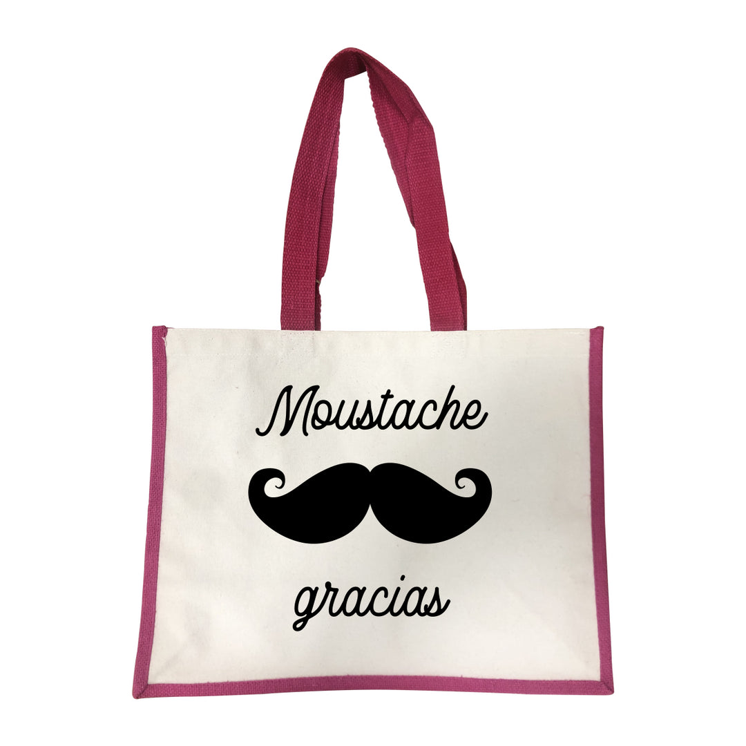 Grand sac Moustache gracias rose