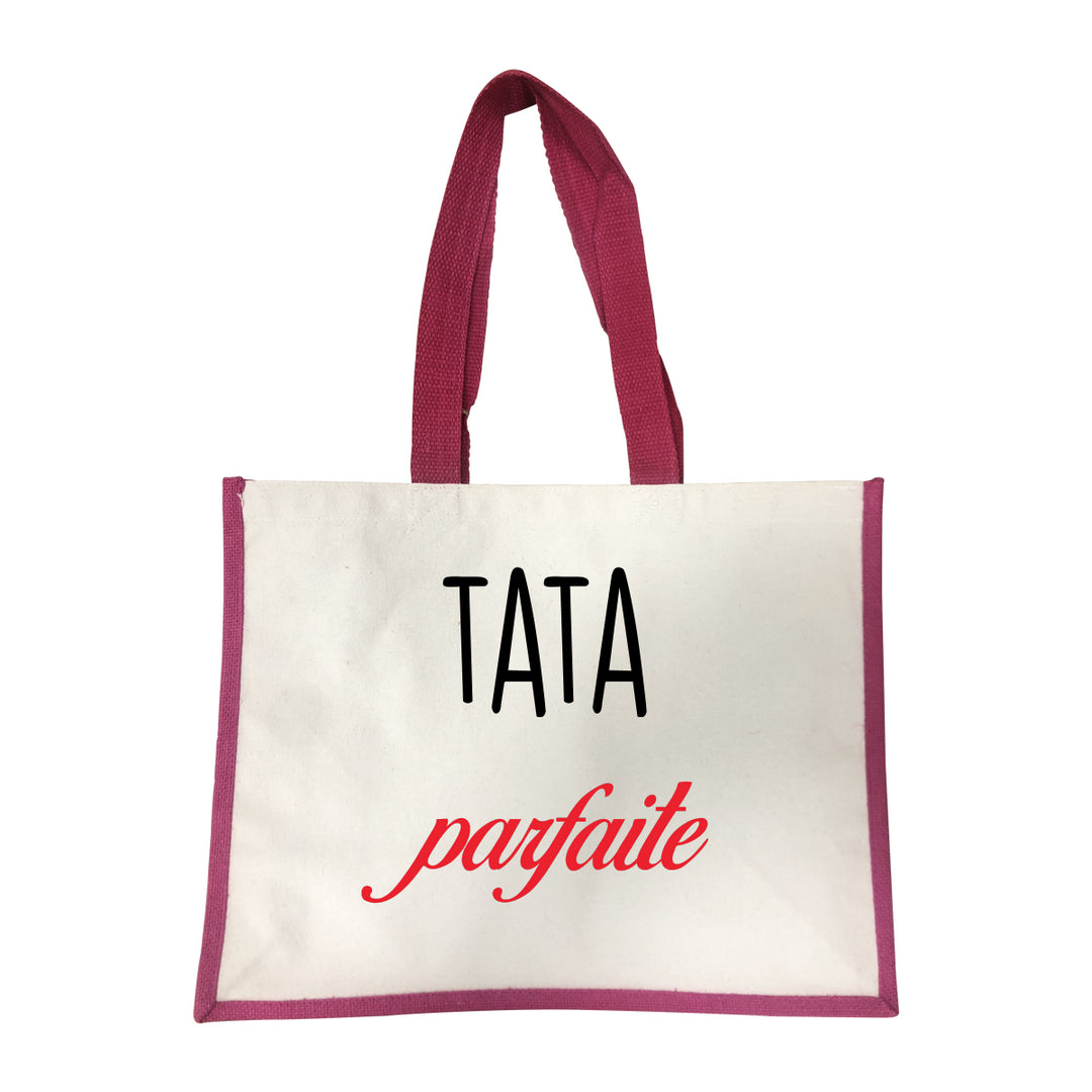Grand sac Tata parfaite rose