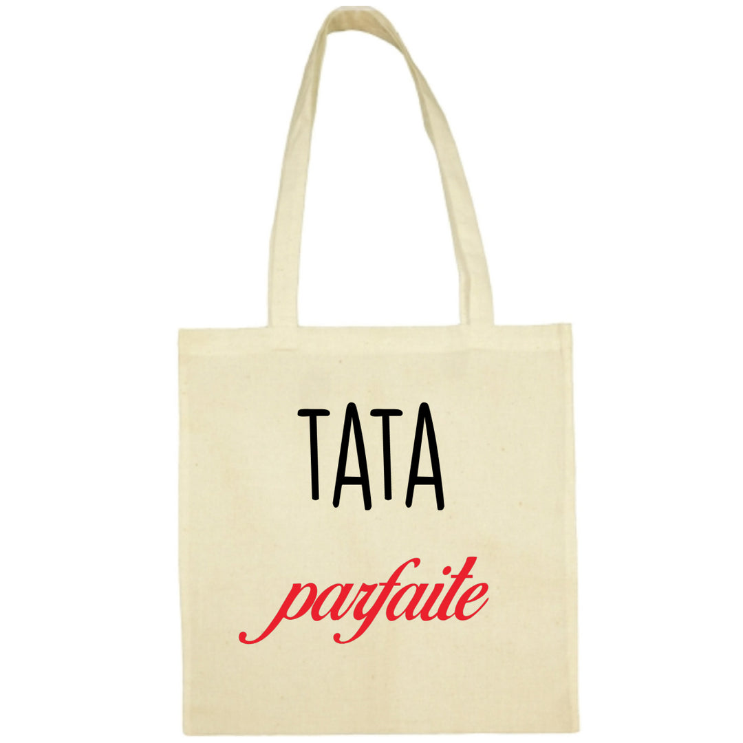 Tote Bag Tata parfaite écru