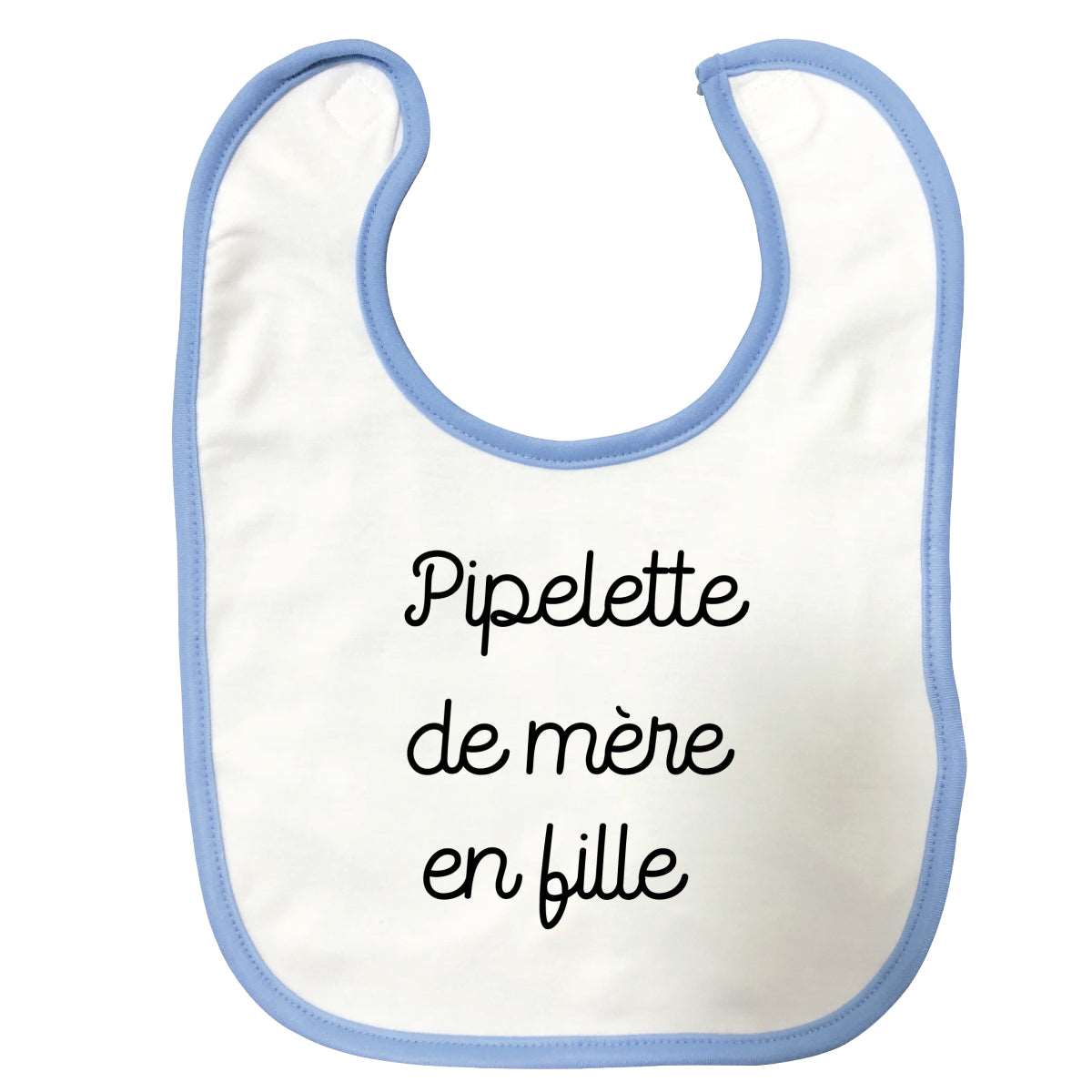 Bavette Pipelette de mere en fille Bleue