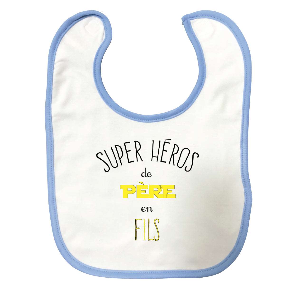 Bavette Super heros de pere en fils Bleue