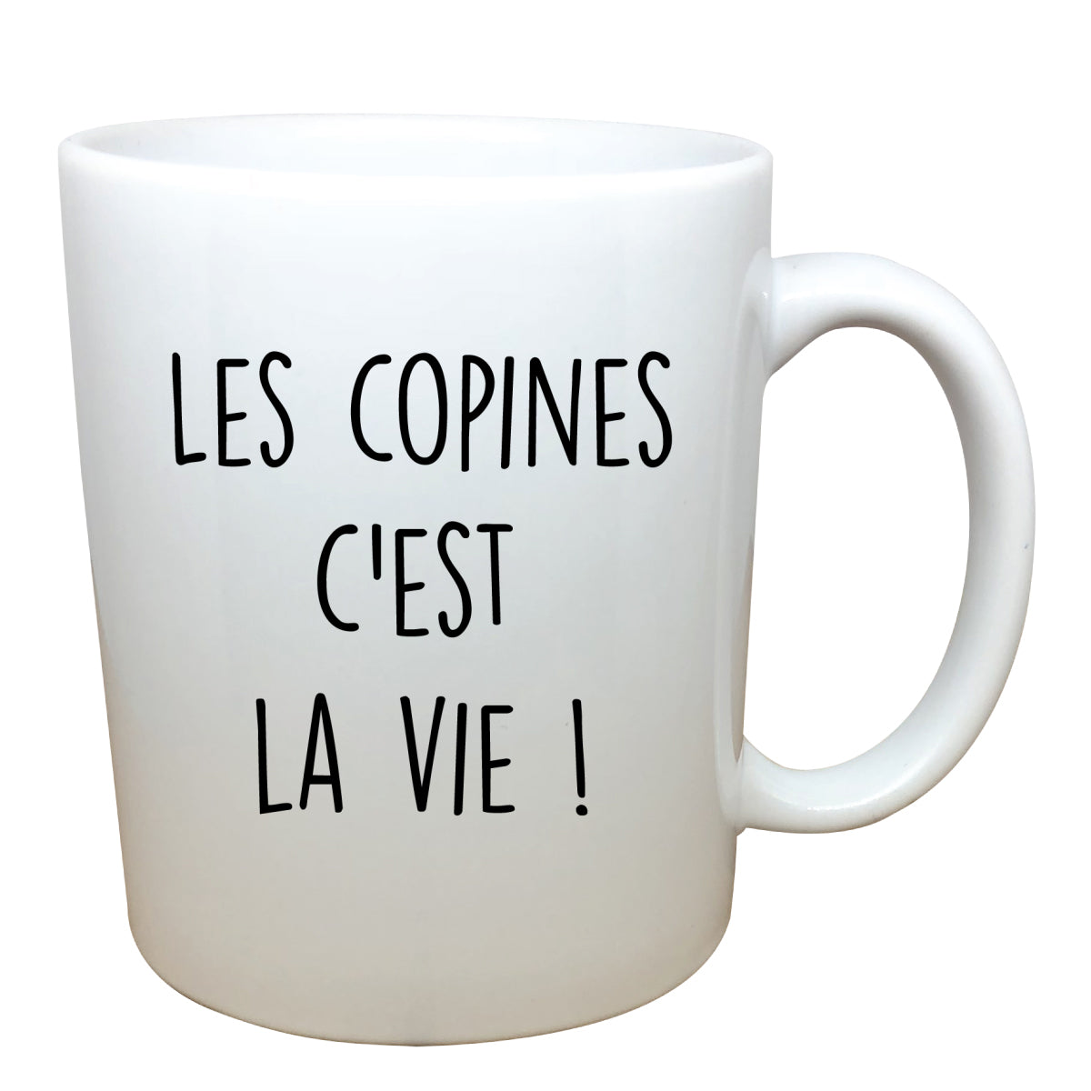 Mug tasse caf et a th blanche Les copines c est la vie