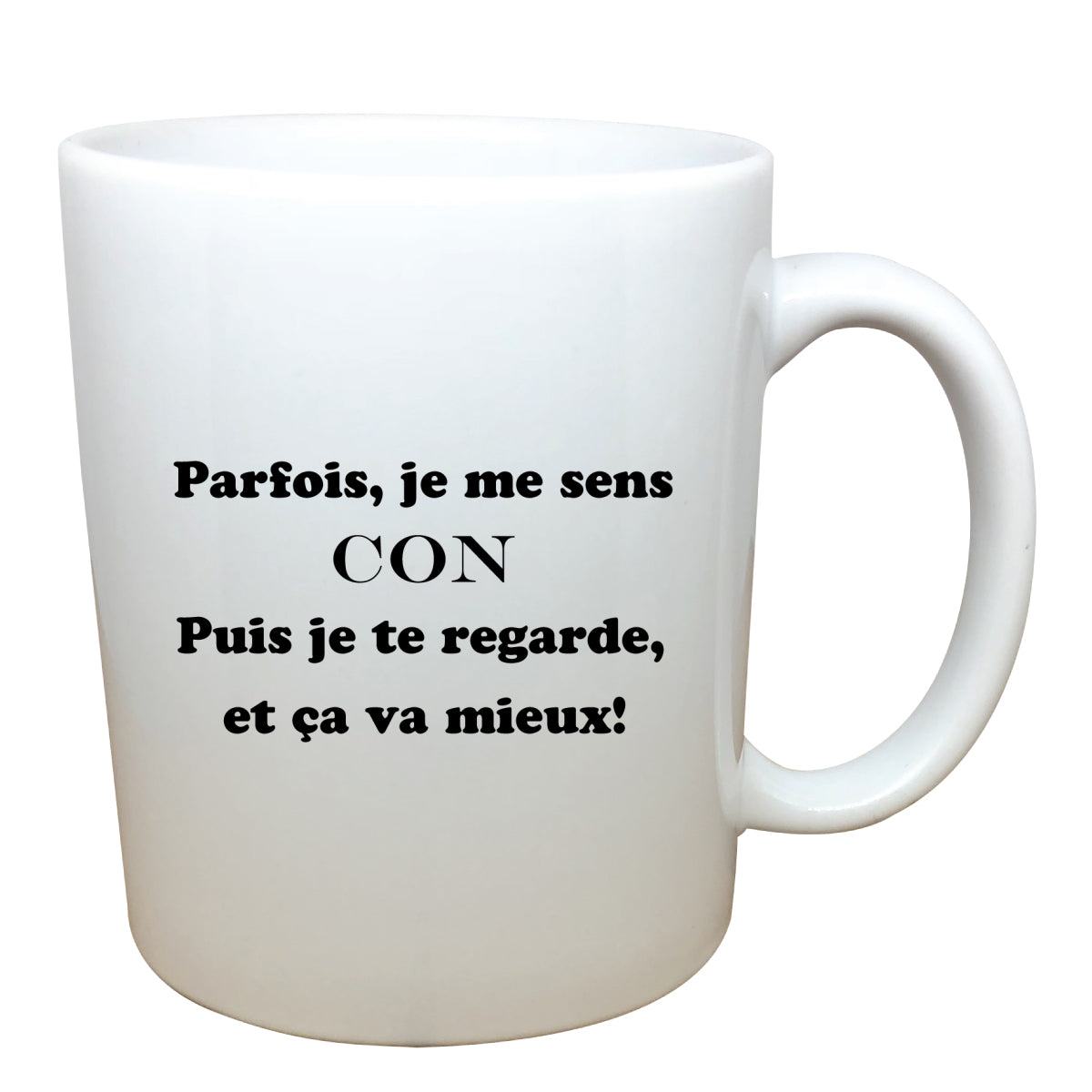 Mug tasse caf et a th blanche parfois je me sens con