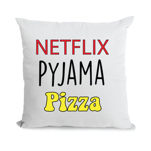 Housse de coussin Netflix pyjama pizza