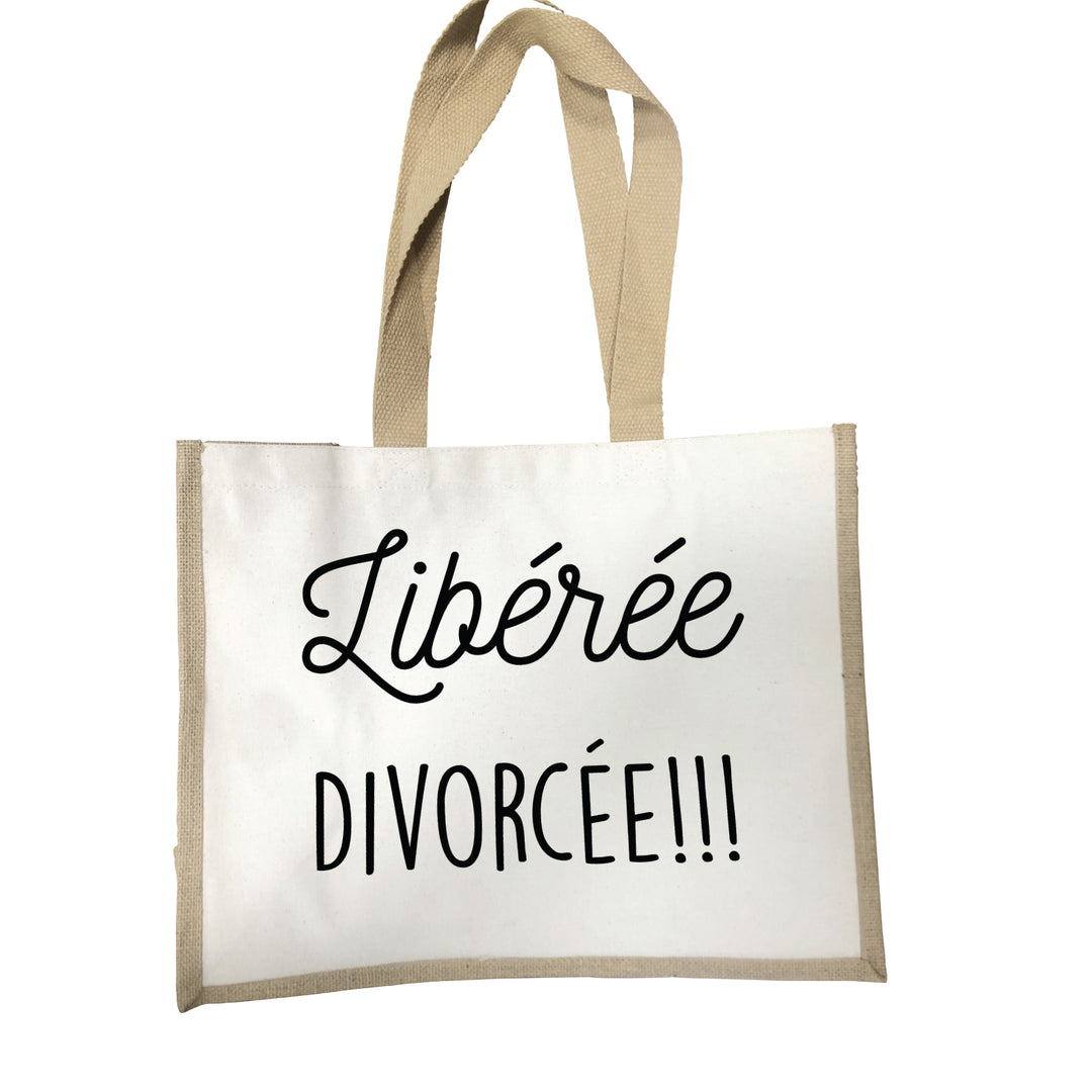 Grand sac en toile Libérée divorcée - L'atelier Suisse