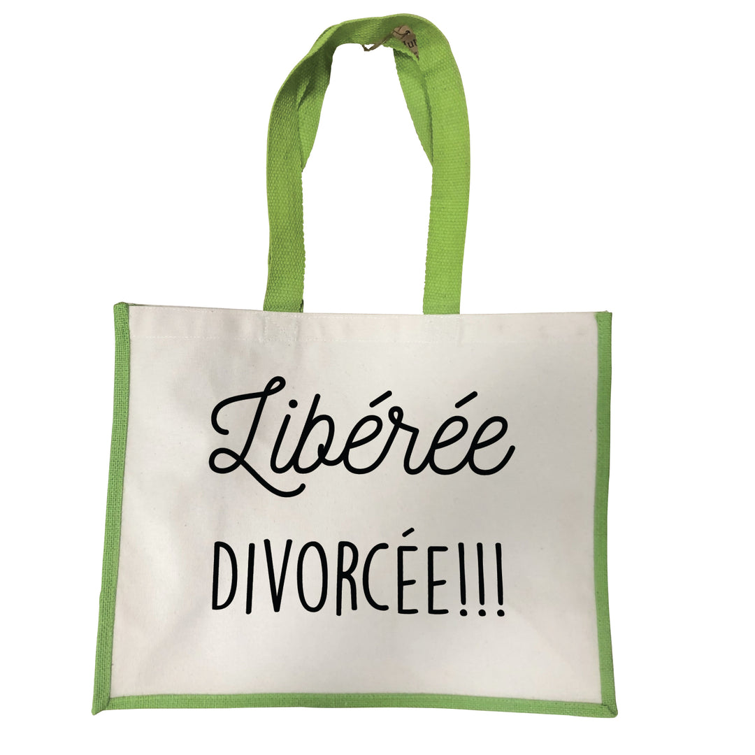 Grand sac en toile Libérée divorcée - L'atelier Suisse