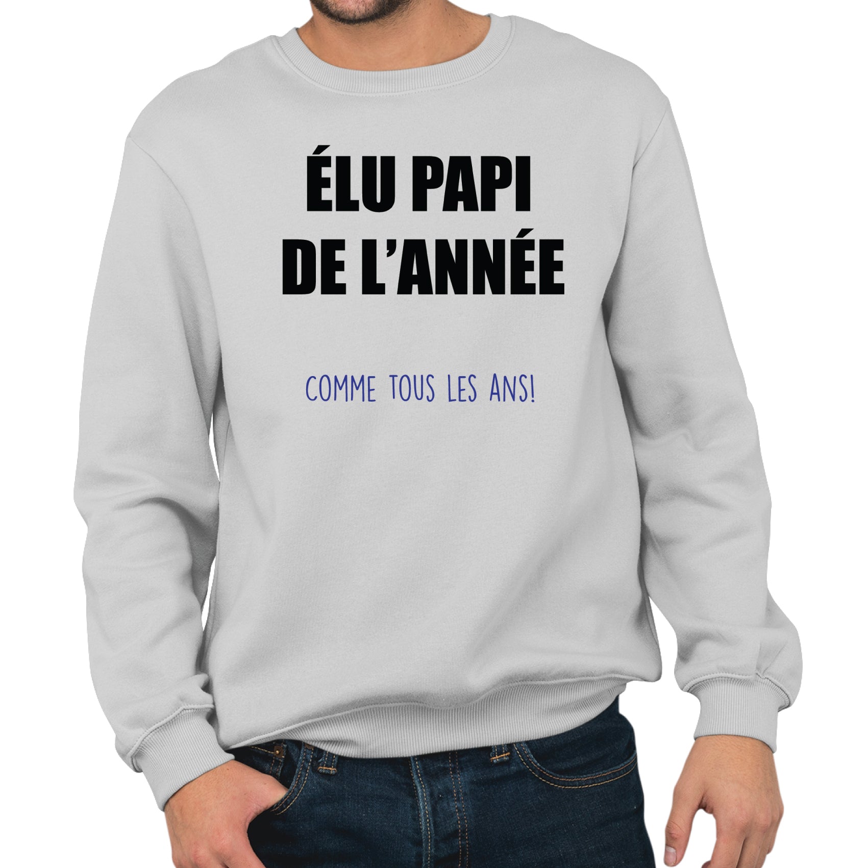 Sweat homme Elu papi de l'année - L'atelier Suisse