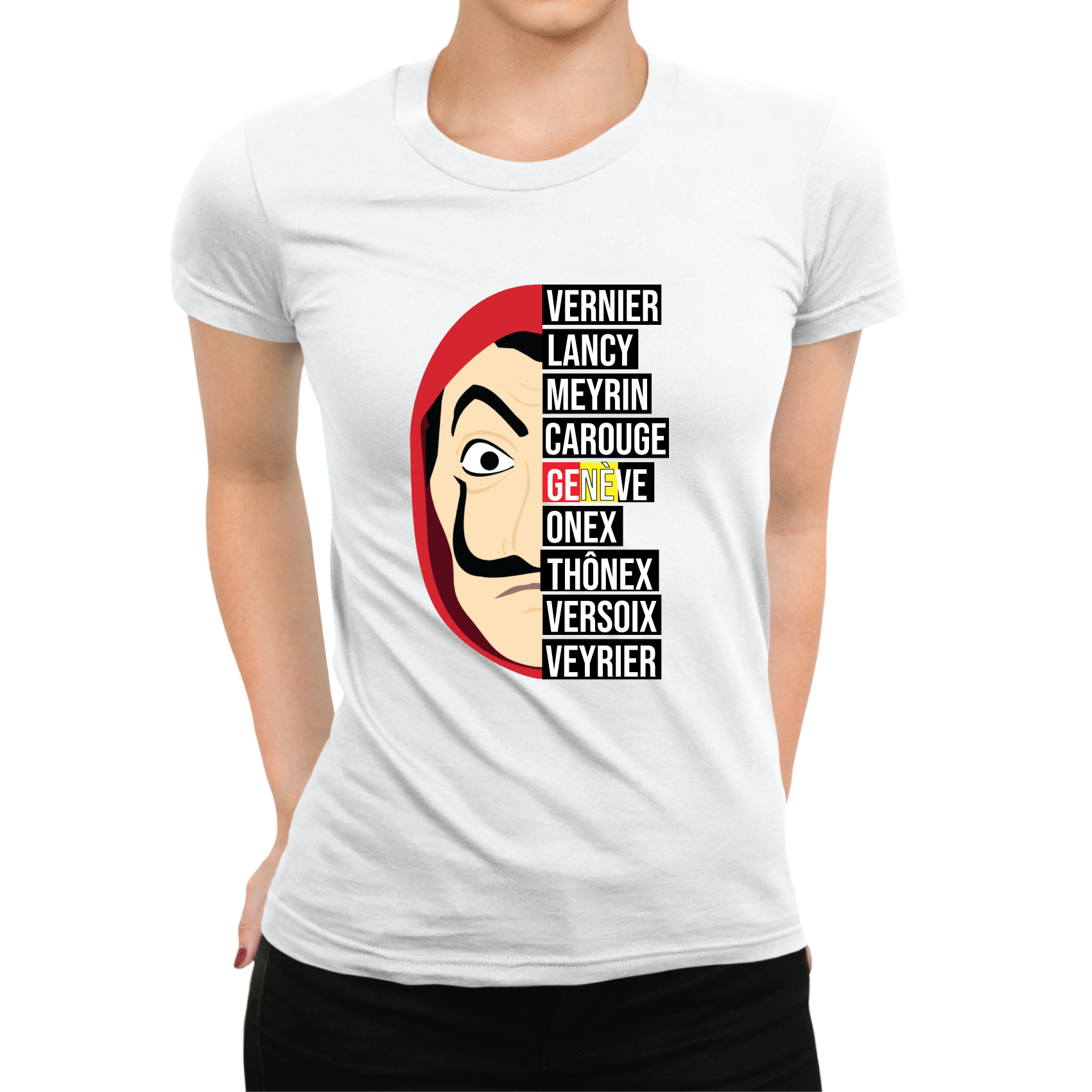 T-shirt femme Casa de Papel canton de Genève - L'atelier Suisse