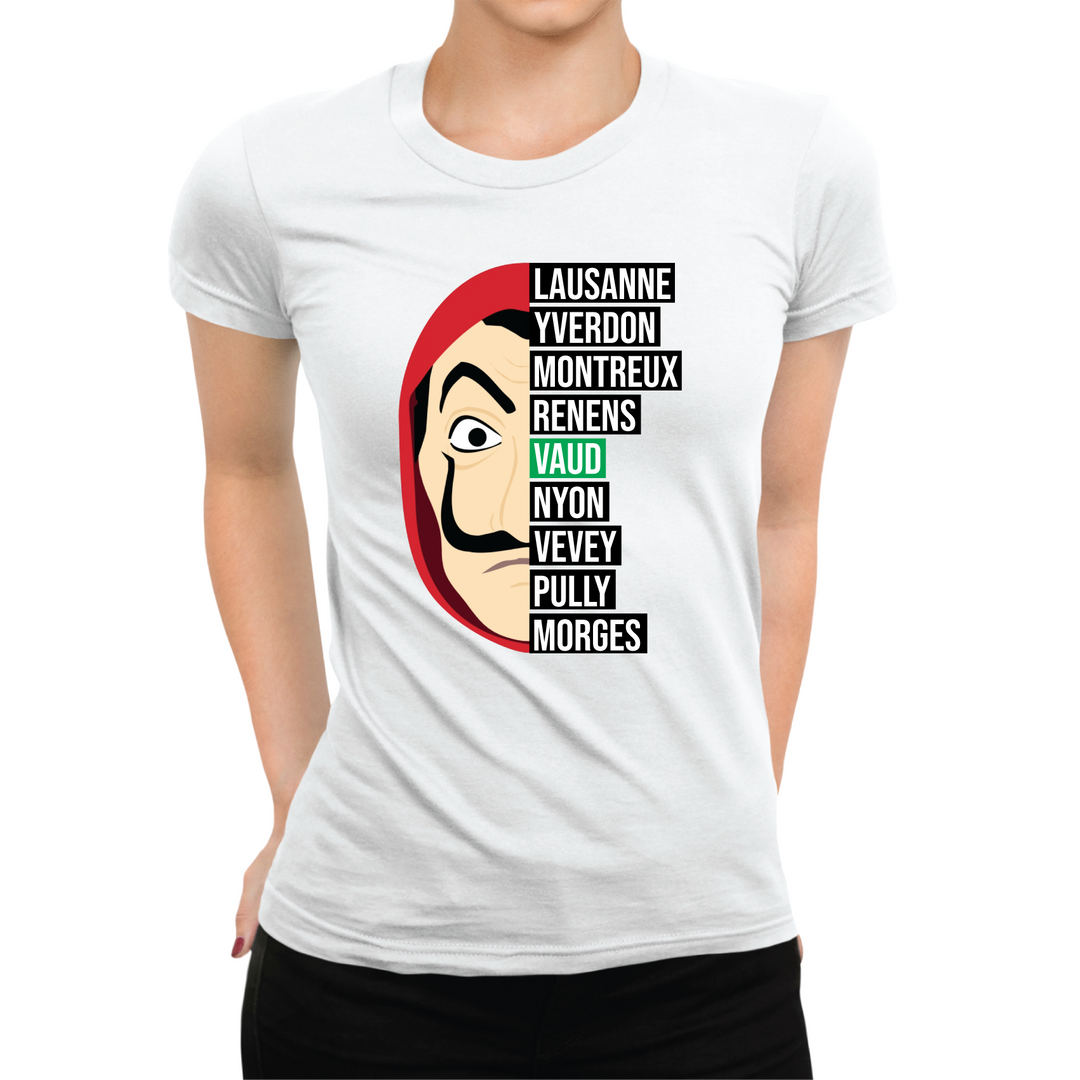 T-shirt femme Casa de Papel canton de Vaud - L'atelier Suisse