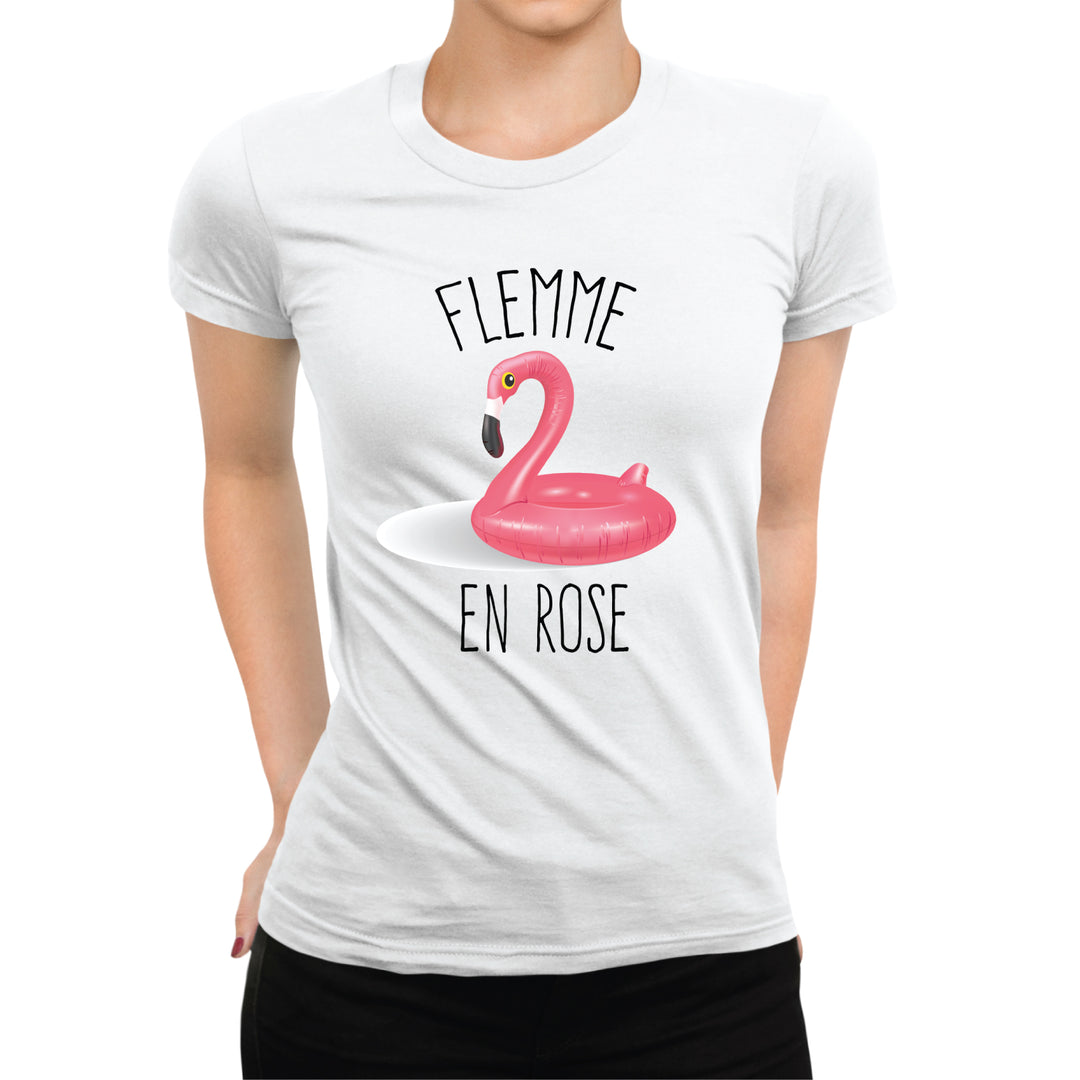 T-shirt femme Flemme en rose - L'atelier Suisse