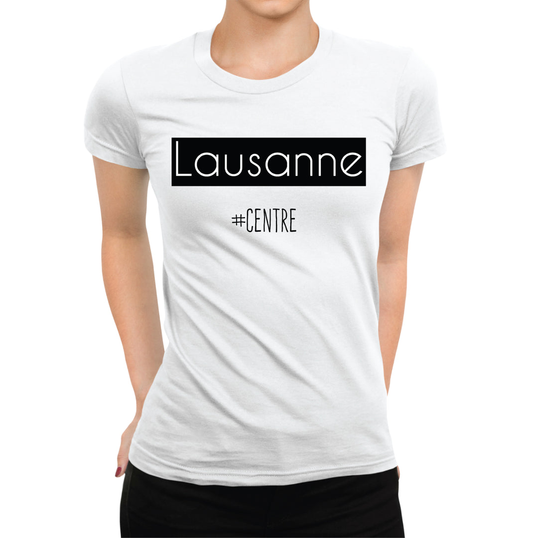 T-shirt-femme-personnalisé Centre - L'atelier Suisse