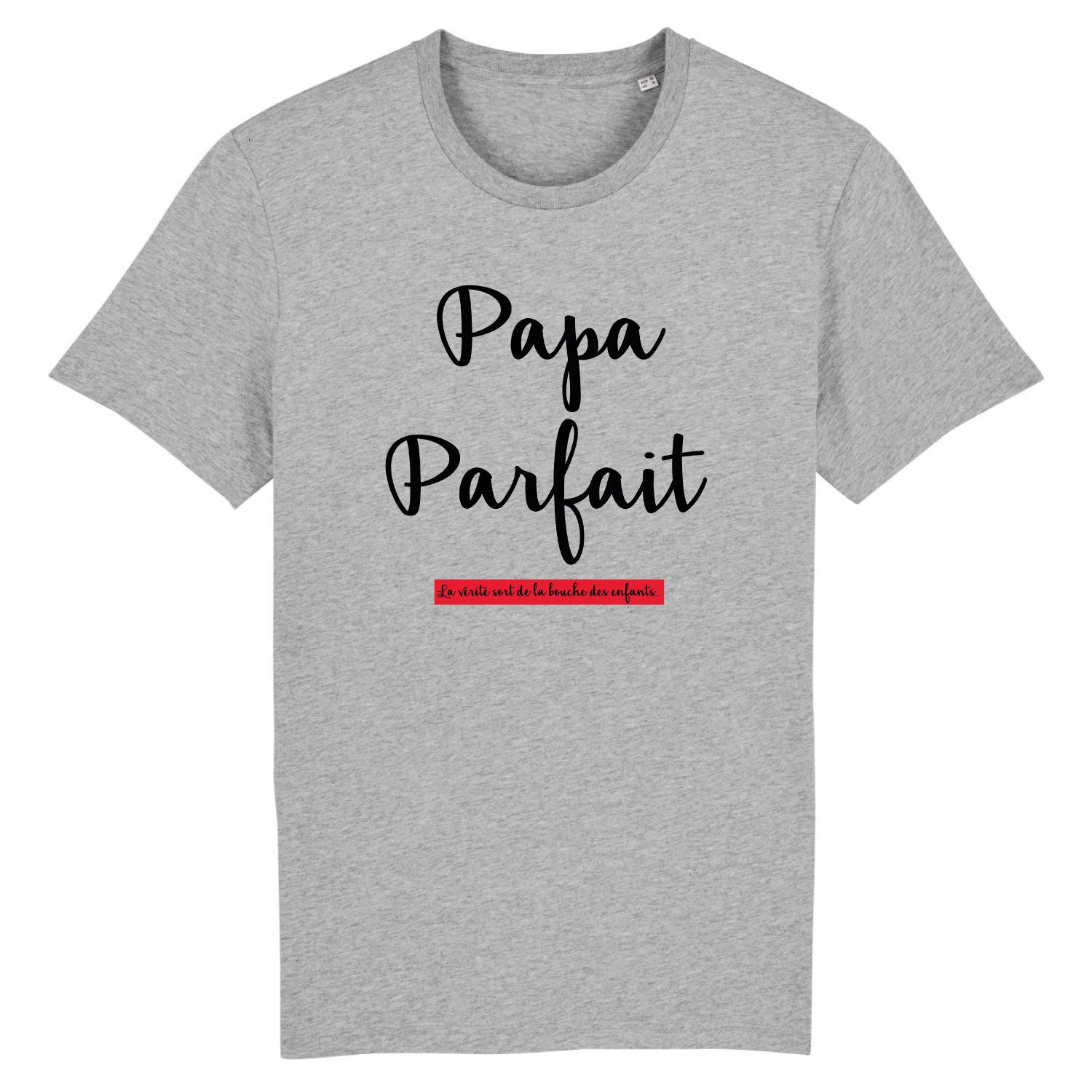 t shirt homme Papa parfait noir blanc personnalis