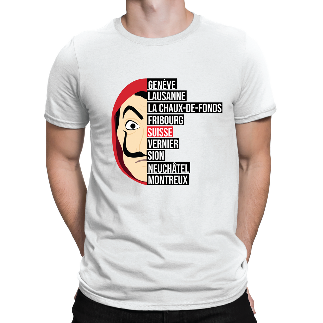 T-shirt homme Casa de Papel Suisse Romande - L'atelier Suisse