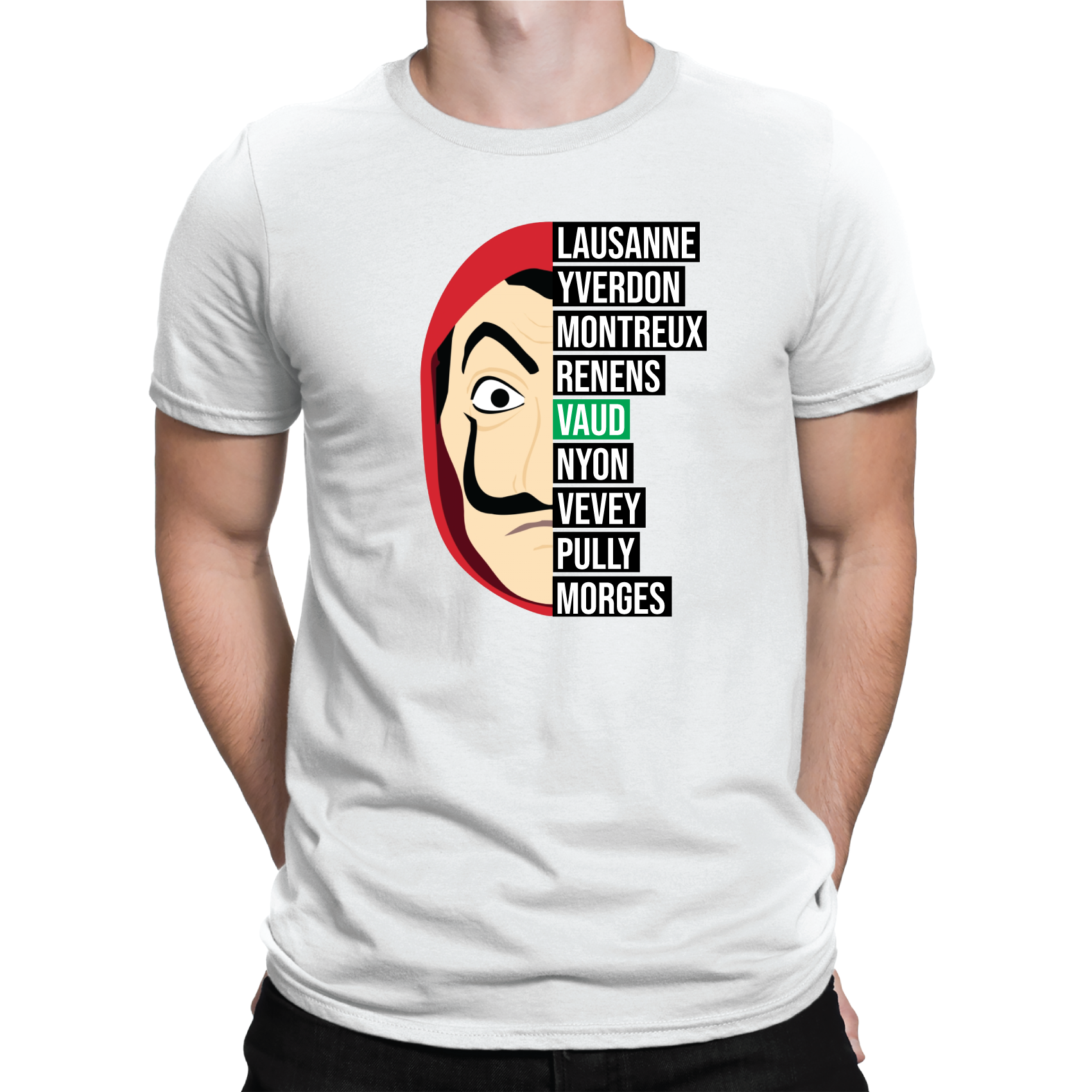 T-shirt homme Casa de Papel canton de Vaud - L'atelier Suisse